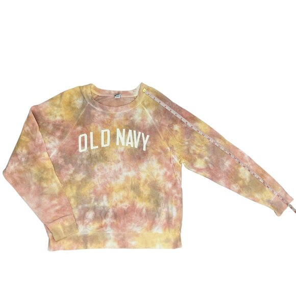 Old Navy Women's Tie Dye Lounge Set Size M Orange Cozy Sweatshirt & Jogger Set - Picture 6 of 16